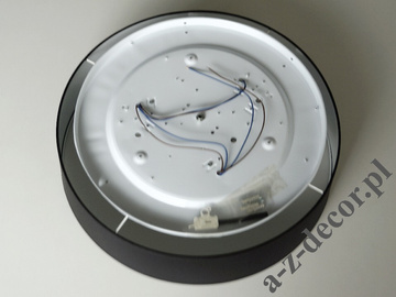 Black HOOP Cromado ceiling lamp 52cm [AZ02583]