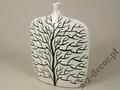 INGRID flat white ceramic vase 35cm [AZ00756]