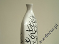 Płaski biały wazon ceramiczny INGRID 30cm [AZ00758]