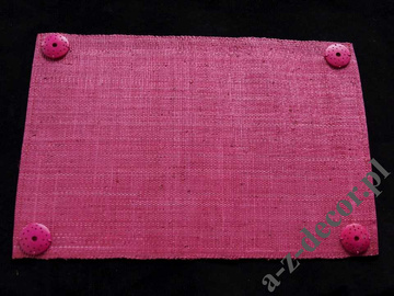 Fuchsia raffia placemat 33x48cm [AZ00667]