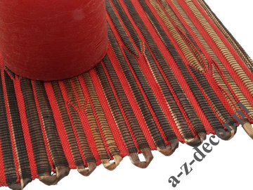 Red abaca placemat 33x48cm [AZ01513]