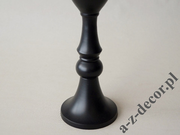 Czarny świecznik metalowy 56cm [AZ01957]