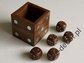 Wooden dice box 6x6x6cm [AZ01571]