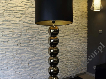 Lampa podłogowa z kulami PERLA IX CY złoto czarna 50x170cm [AZ02690]