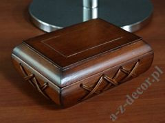 Wooden decorated box 17cm [AZ00520]