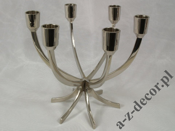 Modern metal candle holder with 6 arms [AZ01402]