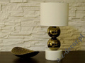 Gold and cream PERLA II bedroom lamp 51cm [AZ02101]