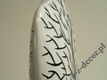 INGRID flat white ceramic vase 43cm [AZ00755]