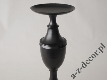 Czarny świecznik metalowy 56cm [AZ01957]