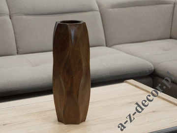 Wooden vase 38cm [AZ01543]