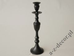 Black metal candle holder 34cm [AZ01955]