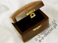 Wooden box for jewelry with inlaid image of the Sun [AZ01556]