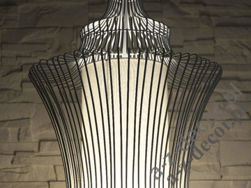Duża lampa wisząca TIBET LG szara 32,5x95cm [AZ02464]