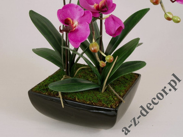 Sztuczna orchidea w doniczce 66cm [AZ01143]