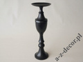 Czarny świecznik metalowy 56cm [AZ01957]