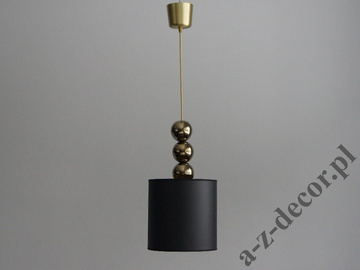 PERLA black and gold pendant lamp 25cm with ceramic balls [AZ02726]