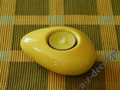 Yellow ceramic T-light holder 12cm [AZ02040]
