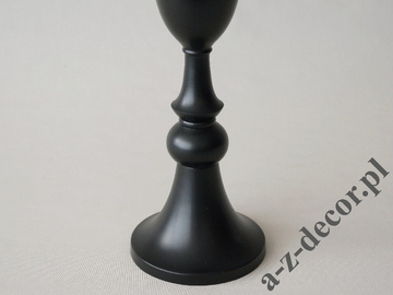 Black metal candle holder 53cm [AZ01956]