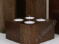 Pillar candle holder 14x14x8cm [AZ01056]