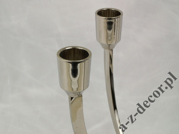 Nowoczesny czteroramienny metalowy świecznik 21cm [AZ01401]