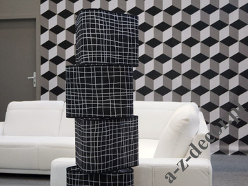 Lampa podłogowa z pięciu abażurów QUANTUM II czarna 33x130cm [AZ02224]