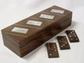 Wooden box w/domino 20x7x4cm [AZ01304]