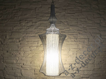 Duża lampa wisząca TIBET LG szara 32,5x95cm [AZ02464]