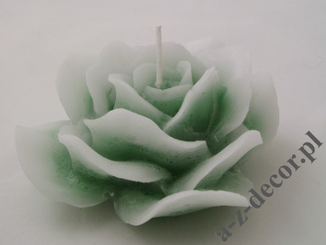 Świeca róża zielona 15x7cm [AZ01799]