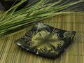 Patera ceramiczna czarno zielona 14x2cm [AZ01424]