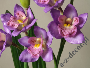 Orchidea w doniczce fioletowa 56cm [AZ01849]