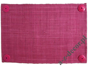 Fuchsia raffia placemat 33x48cm [AZ00667]