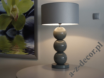 Lampa stołowa PERLA III CY szara 68cm [AZ02572]