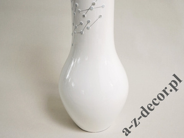 Tall white ceramic vase 58cm [AZ01907]
