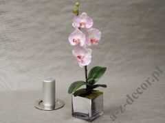 Sztuczna orchidea w doniczce różowa 55cm [AZ01855]