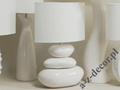 White KEIKO ceramic table lamp 55cm [AZ01892]