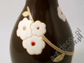 Earthenware vase with flower design 33cm [AZ01132]