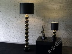 Lampa podłogowa z kulami PERLA IX CY złoto czarna 50x170cm [AZ02690]