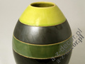 Wazon ceramiczny w seledynowe pasy 29cm [AZ01135]