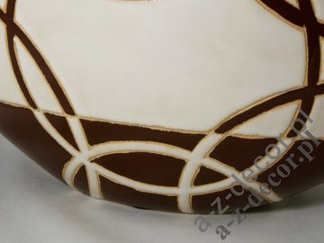 Wazon ceramiczny brązowy 30cm [AZ01130]