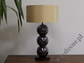 Lampa stołowa PERLA III CY brązowo złota 68cm [AZ02729]