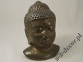 Ceramiczna głowa Buddy brąz 22x19x30cm [AZ01122]