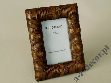 Rattan photo frame 22cm [AZ00503]