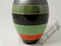 Wazon ceramiczny w seledynowe pasy 29cm [AZ01135]