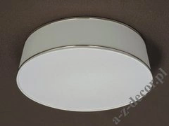 Okrągły biały plafon 35cm ze złotymi pierścieniami [AZ02700]