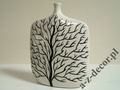 INGRID flat white ceramic vase 43cm [AZ00755]