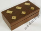 Wooden box with domino and dice set [AZ01562]