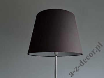 Lampa podłogowa PERLA IX TB 170cm ze złotymi kulami i brązowym abażurem [AZ02755]