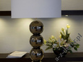 Lampa podłogowa PERLA IX złoto biała 50x170cm [AZ02696]