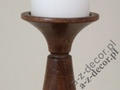 Wooden pillar candle holder 38cm [AZ01538]