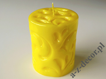 Yellow pillar fiorentino candle 8x10cm [AZ02185]